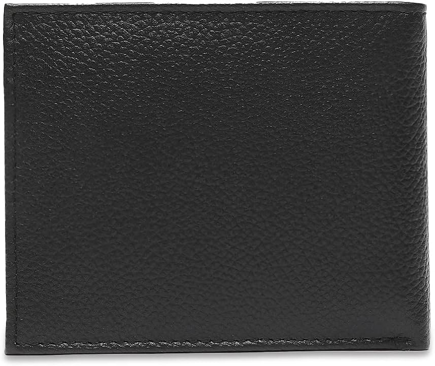 Bi-Fold Organised Wallet Flat Nappa Genuine and Smooth Leather Upper IM2021XDA0007-001-Black