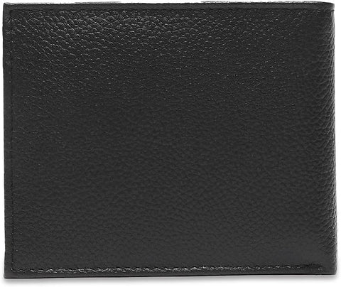 Bi-Fold Organised Wallet Flat Nappa Genuine and Smooth Leather Upper IM2021XDA0007-001-Black