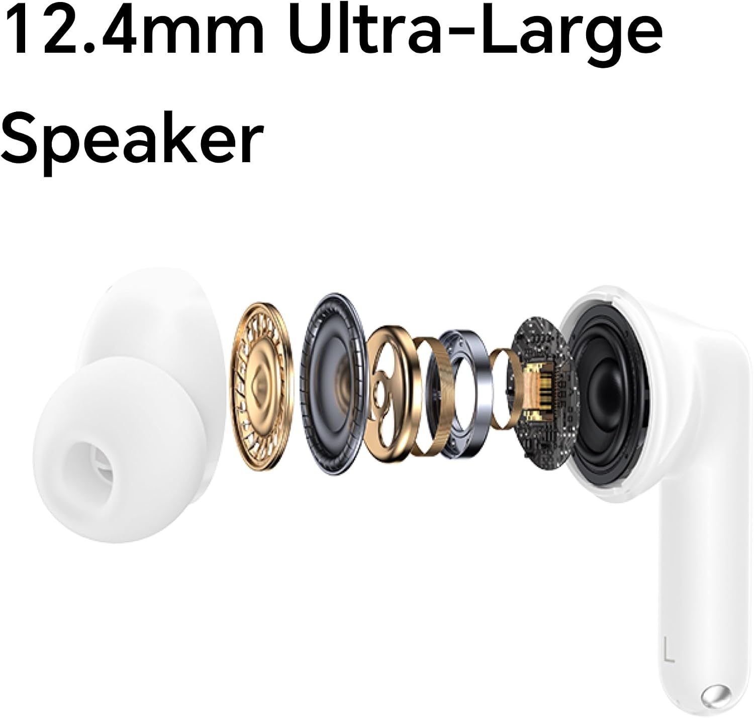 HONOR Earbuds X10 Lite Wireless Earbuds with ANC, 12.4mm Dynamic Driver, 45H Battery Life, AI Call Noise Reduction, IP54 Water Resistant Buds, Bluetooth 5.3, Smart Touch Controls – White