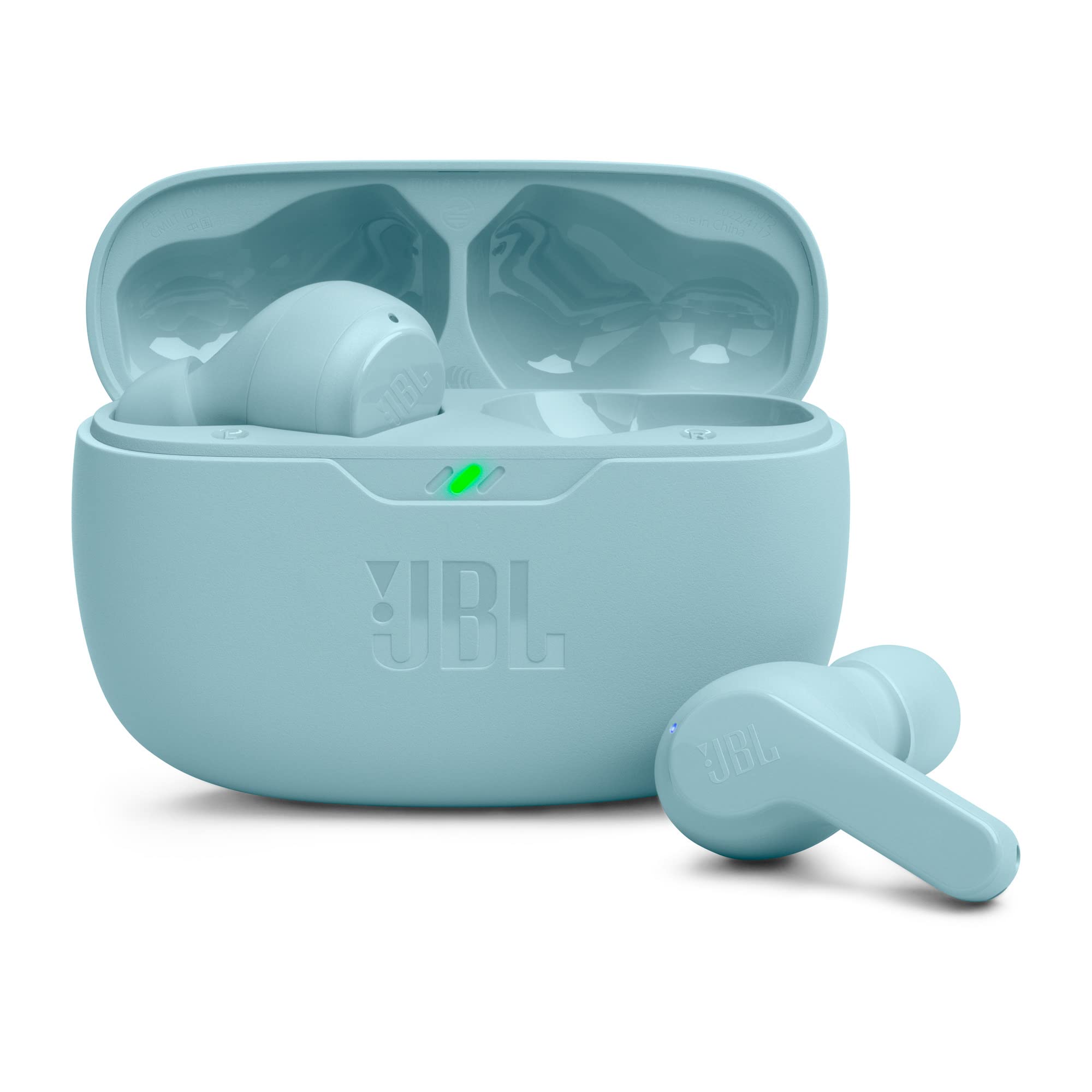 JBL Wave Beam 2 Adaptive Noise Cancelling with Smart Ambient True Wireless Earbuds, Deep Bass, Comfort Fit, 40H Battery, Hands-Free + VoiceAware, Water and Dust Resistant - JBLWBEAM2BLU, Blue
