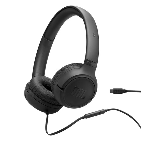 JBL Tune 520BT Wireless On-Ear Headphones, Pure Bass Sound, 57H Battery with Speed Charge, Hands-Free Call + Voice Aware, Multi-Point Connection, Lightweight and Foldable - Black, JBLT520BTBLKEU