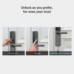 EZVIZ Smart Lock DL05, 7-in-1 Keyless Entry Door Lock, with Fingerprint Access – Secure Keyless Entry, Multiple Unlock Options, Instant Alerts, Weather-Resistant, Child Safety Privacy Control 5085