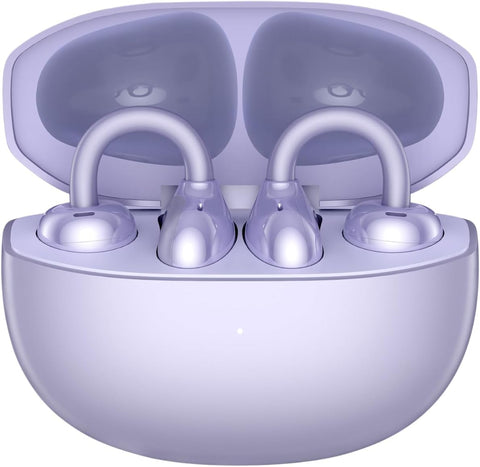 HONOR Choice Earbuds CLIP (2025 Model) Wireless Earphones, Open-Ear Bluetooth Earbuds, Feather-Like Wearing, 36 Hour Long Battery Life, Purple