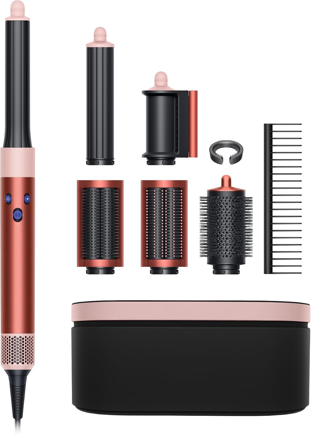 Dyson Special Edition Airwrap Complete Long Multi-Styler in Strawberry Bronze and Blush Pink with Detangling Comb - International Version