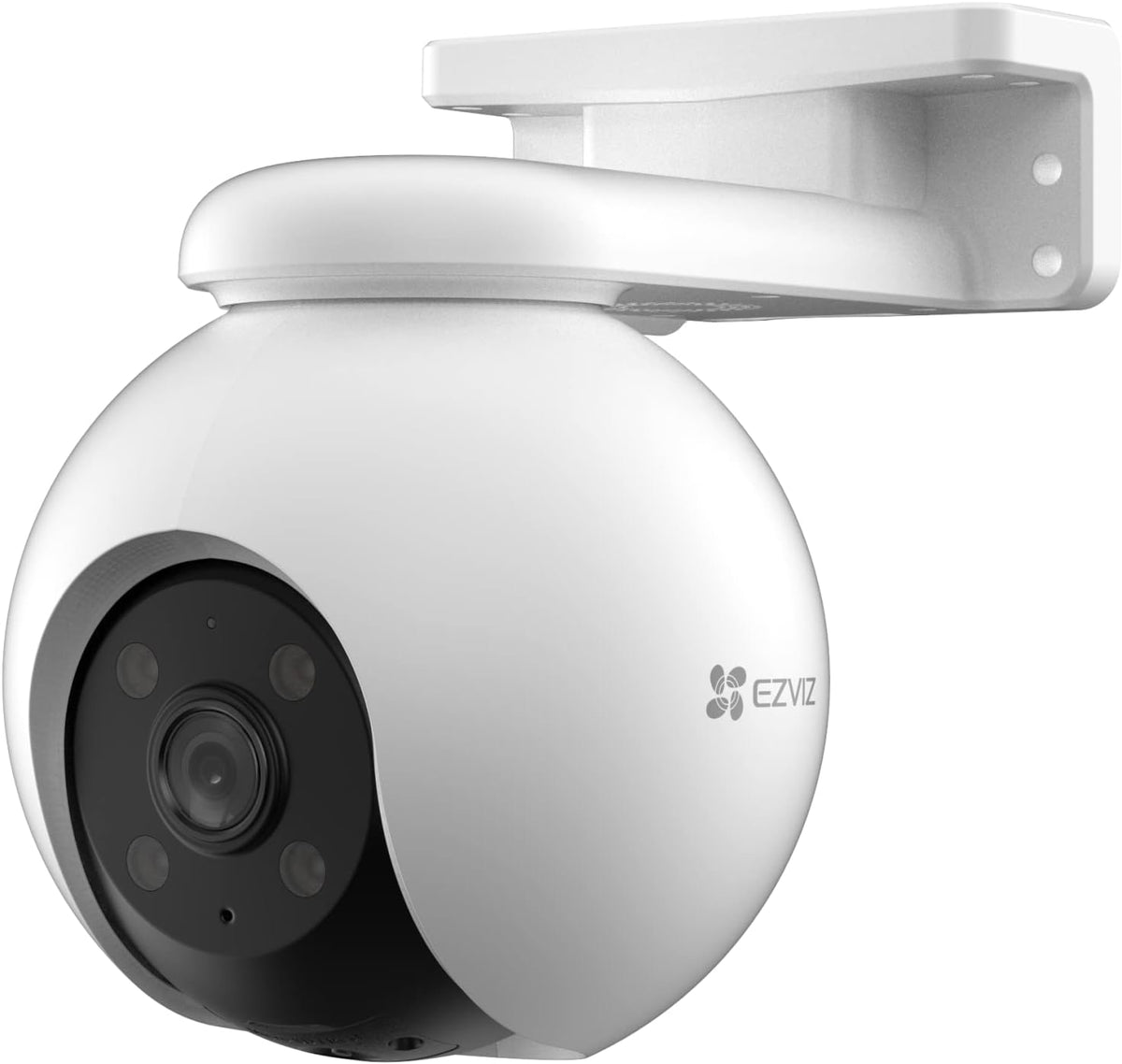 Ezviz by Hikvision H8 Pro Pan & Tilt Wi-Fi Camera|2K Resolution|360° Coverage|Auto-Tracking|Color Night Vision|Two-Way Talk|Weatherproof Design|Supports MicroSD Card (Up to 512 GB)|White