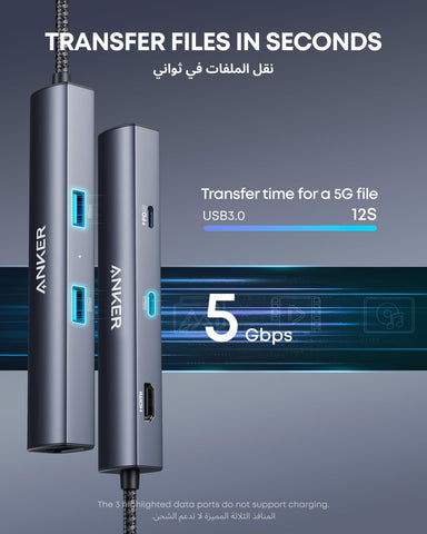 Anker USB C Hub, PowerExpand 6-in-1 USB C PD Ethernet Hub with 65W Power Delivery, 4K HDMI, 1Gbps Ethernet, USB-C Data Port, 2 USB 3.0 Data Ports, for MacBook Pro, MacBook Air, iPad Pro, XPS, and More