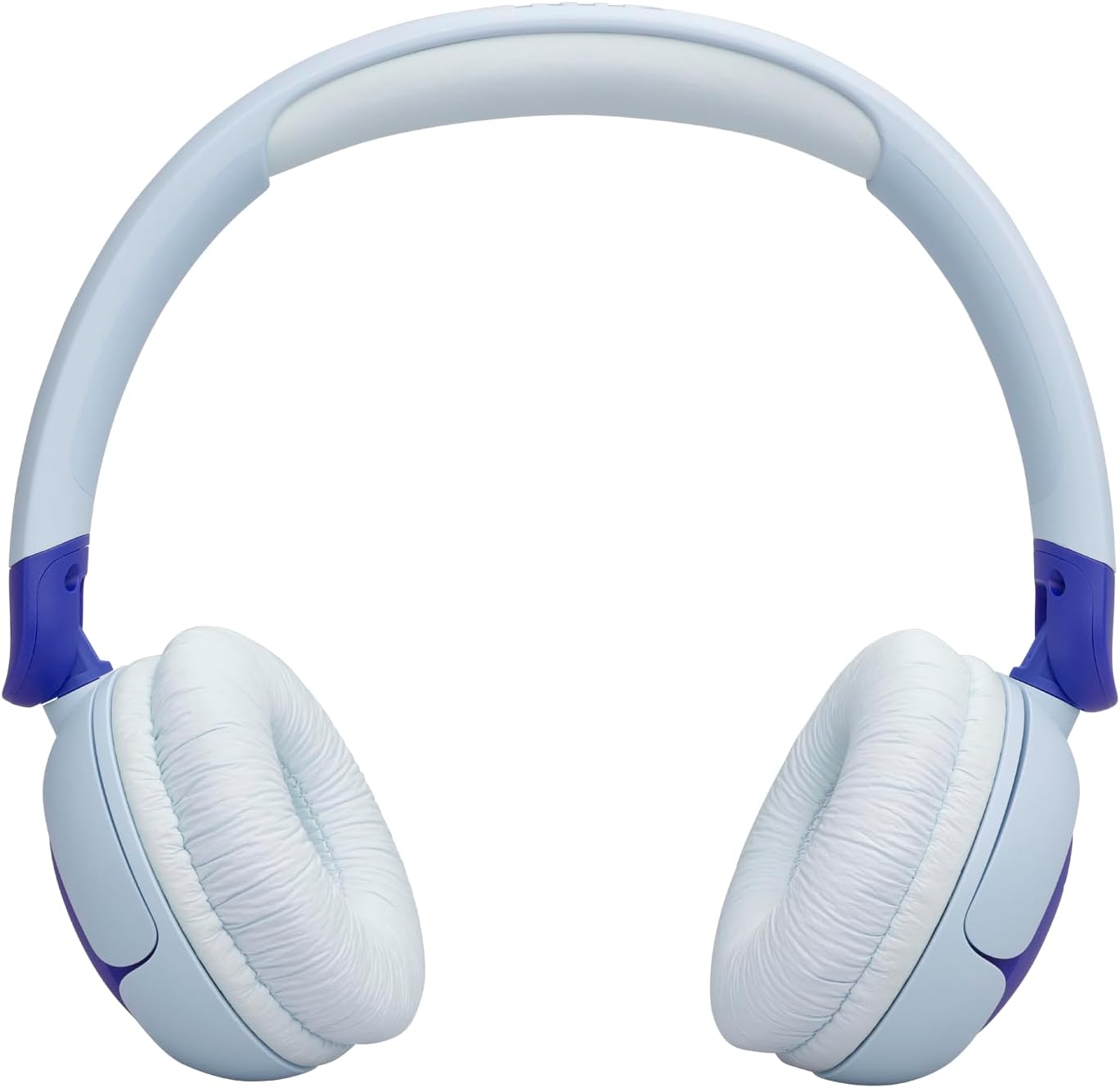 JBL Junior 320 BT Wireless On-Ear Bluetooth Headphones with Built-in Microphone for Kids, 50 Hours Playback, Safe Sound, Low Volume, Easy Operation and Sticker Set, Blue - JBLJR320BTBLU