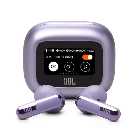 JBL Live Beam 3 True wireless noise-cancelling earbuds with stick-closed design and Smart Charging Case, JBLLIVEBEAM3BLK, Black