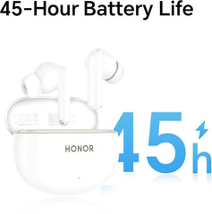 HONOR Earbuds X10 Lite Wireless Earbuds with ANC, 12.4mm Dynamic Driver, 45H Battery Life, AI Call Noise Reduction, IP54 Water Resistant Buds, Bluetooth 5.3, Smart Touch Controls – White