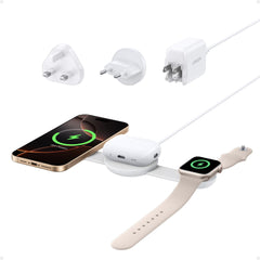 Anker MagSafe Compatible MagGo UFO 3-in-1 Charger, iPhone 17 Wireless Charging Station, 15W Qi2 Certified, Foldable Travel Charging Pad, for iPhone 17/16/15, AirPods, Apple Watch (Not a Power Bank)