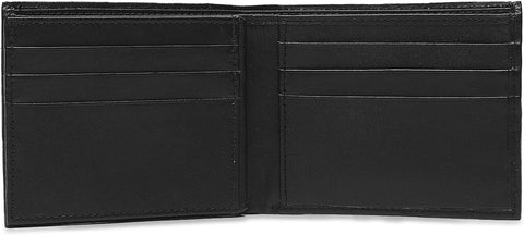 Bi-Fold Organised Wallet Flat Nappa Genuine and Smooth Leather Upper IM2021XDA0001-001-Black