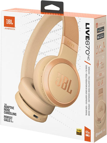 JBL LIVE 670NC Wireless On-Ear Headphones with True Adaptive Noise Cancelling