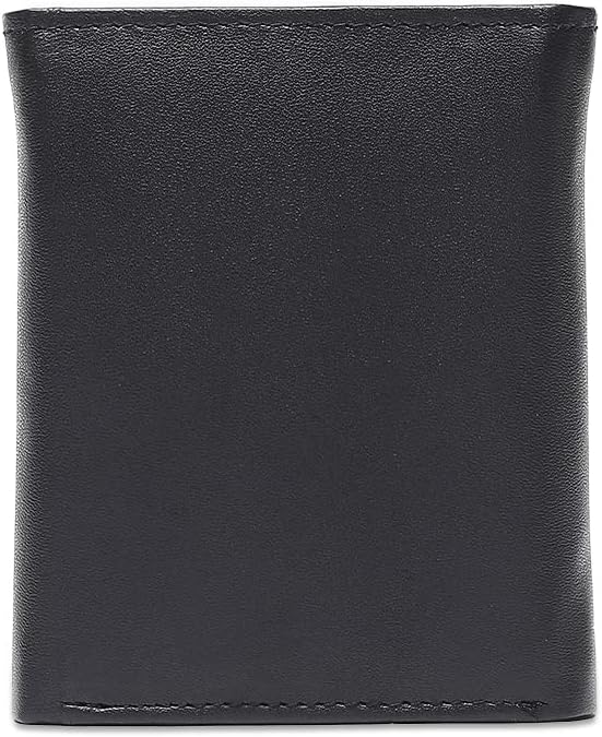 Tri-Fold Organised Wallet Flat Nappa Genuine and Smooth Leather Upper IM2021XDA0006-400-Navy Blue