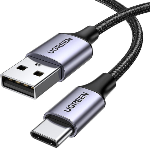 UGREEN Type C Cable 1M，Braided 18W USB A to USB C Fast Charging Cable | fast charge for usb-c devices,240Mbps fast data sync,Certified safe battery protection,Premium nylon braided