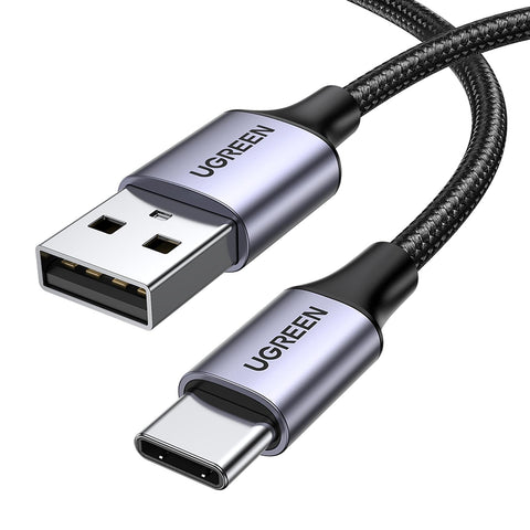 UGREEN Type C Cable 1M，Braided 18W USB A to USB C Fast Charging Cable | fast charge for usb-c devices,240Mbps fast data sync,Certified safe battery protection,Premium nylon braided
