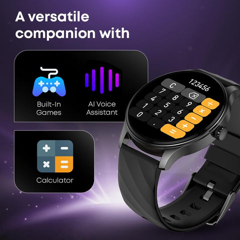 Fastrack Limitless XR1 Smart Watch-1.38" UltraVU HD Display, BT Calling, Fast Charge, 100+ Sports Mode, Calculator, Heart Rate Monitor, AI Voice Assistant, IP68, Smartwatch for Men & Women (Blue)