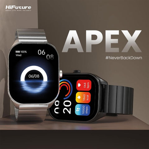 HIfuture APEX 2.04" AMOLED Stainless Steel wireless Calling Smartwatch - Silver