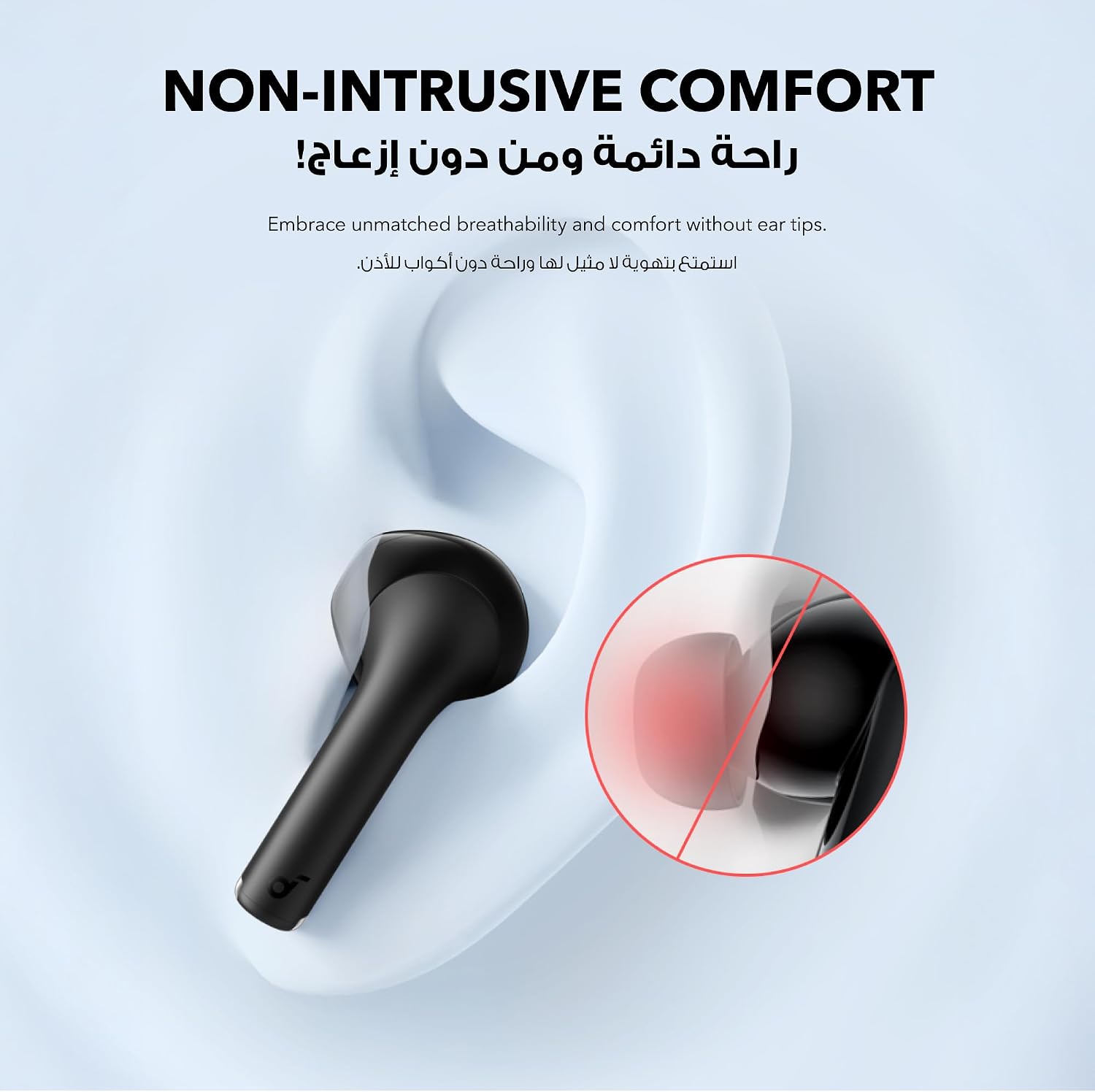 Soundcore K20i by Anker, Semi-in-Ear Earbuds, Bluetooth Wireless, 36H Playtime, Fast Charge, Clear Sound, Comfortable Fit, ENC 2-Mic Clear Calls, Custom EQ, IPX5, Bluetooth 5.3, App Control (Black)