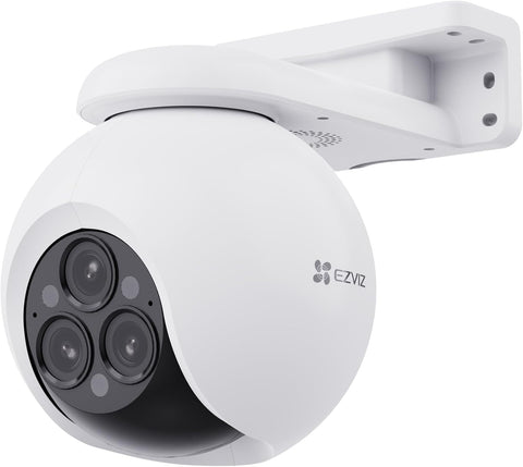 EZVIZ 12MP Triple Lens Outdoor Wifi Camera, 3×2K+ 360° Security Outdoor Camera Wireless, Colour Night Vision, AI Person/Vehicle Detection, 12× Zoom, Siren, Alexa, Waterproof, H80f Multi