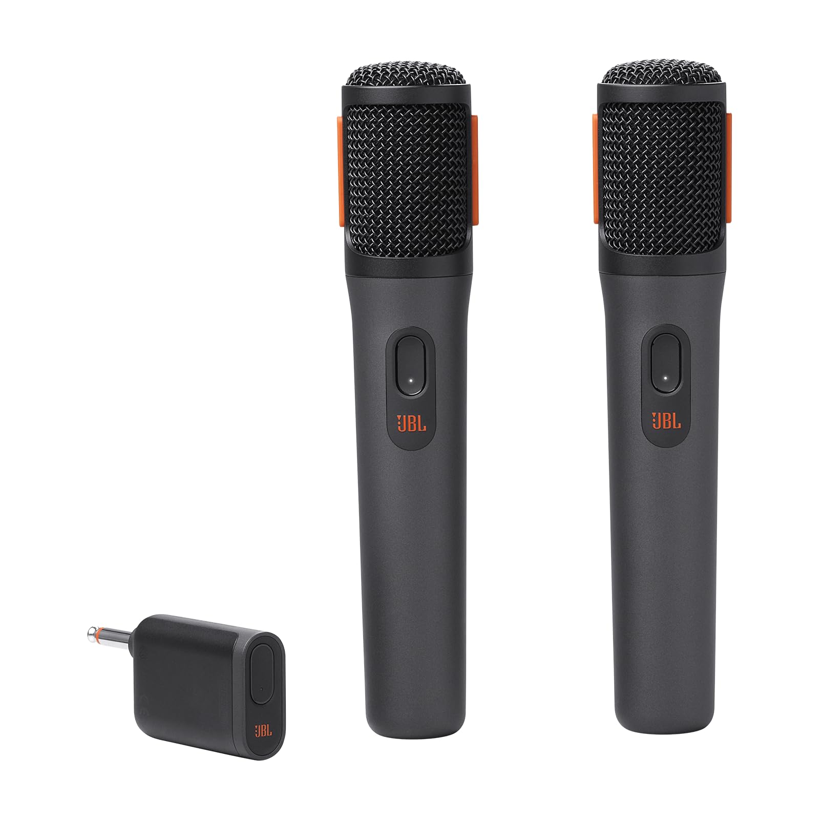 JBL Wireless 2 Microphone System, High Vocal Quality, Rechargeable UHF Dual Channel Wireless Receiver, 6H of Playtime, Plug and Play, Replaceable AA Batteries - Black, JBLWIRELESSMIC, Bluetooth
