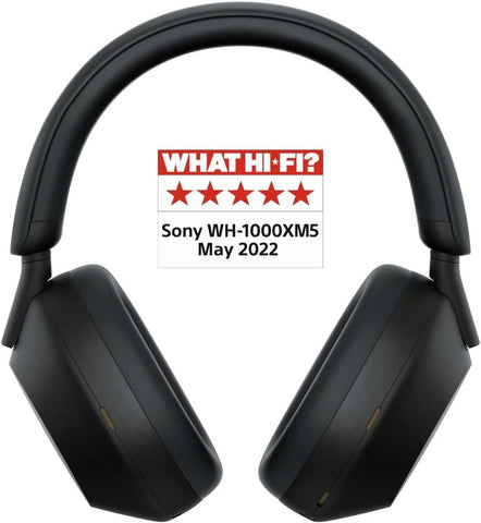 Sony WH 1000XM5 Noise Cancelling Wireless Headphones 30 hours battery life Over ear style Optimised for Alexa and the Google Assistant with built in mic for phone calls Black, One Size