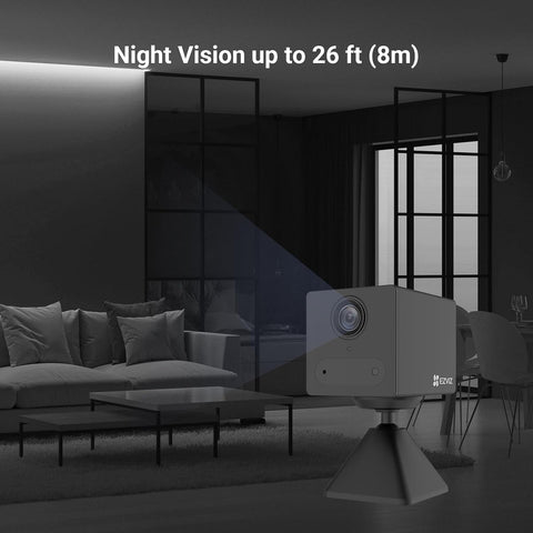 EZVIZ 4G LTE Indoor Surveillance Camera with SIM Card Slot, 2K Battery Camera Without WiFi, Person Detection, AOV Mode, 2-Way Audio, Compatible with Alexa/Google, SD Card Max. 512 GB, CB2 4G Black