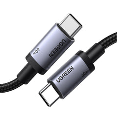 UGREEN Type C Cable 1M, 60W Laptop Compatible USB C Fast Charging Cable | Laptop&Phones Fast Charging,240Mbps data sync,Durable nylon braided usb c cable,Certified safe battery protection
