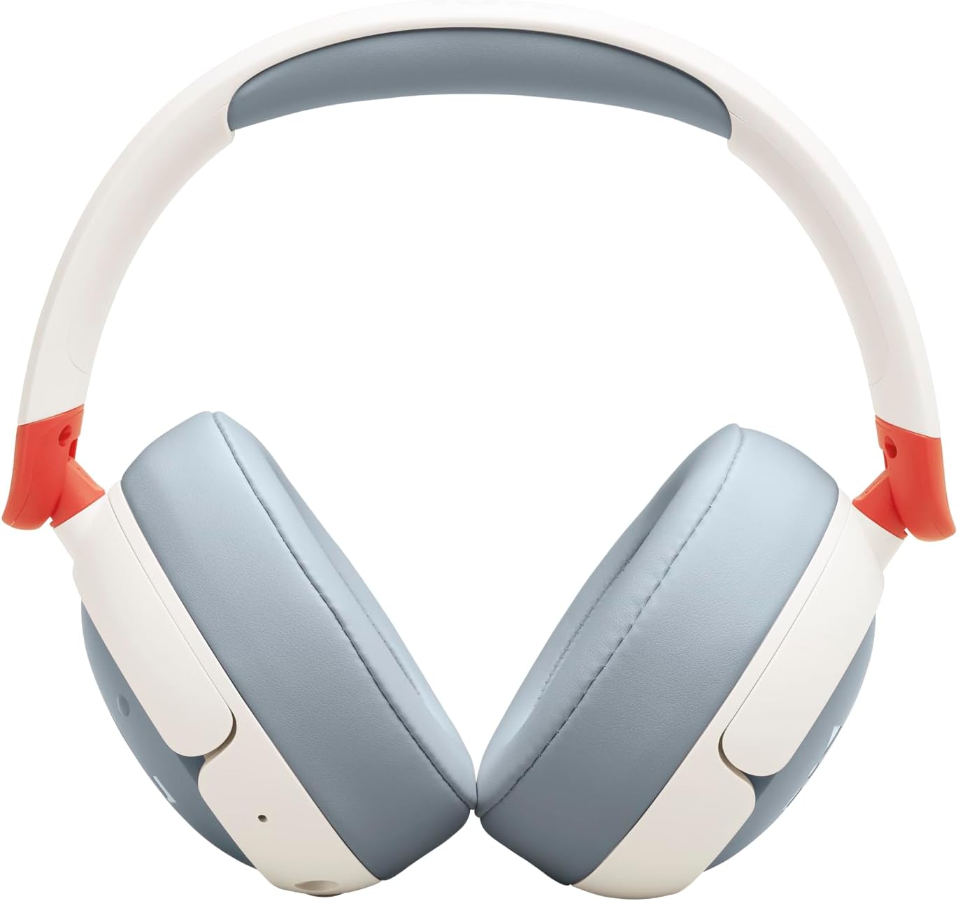 JBL Junior 470 NC Wireless Over-Ear Bluetooth Headphones with Active Noise Cancelling for Kids, Microphone, 50h Playback, JBL Safe Sound, Low Volume, Easy Operation and Stickers, White