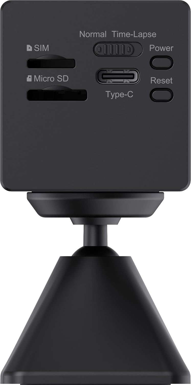 EZVIZ 4G LTE Indoor Surveillance Camera with SIM Card Slot, 2K Battery Camera Without WiFi, Person Detection, AOV Mode, 2-Way Audio, Compatible with Alexa/Google, SD Card Max. 512 GB, CB2 4G Black