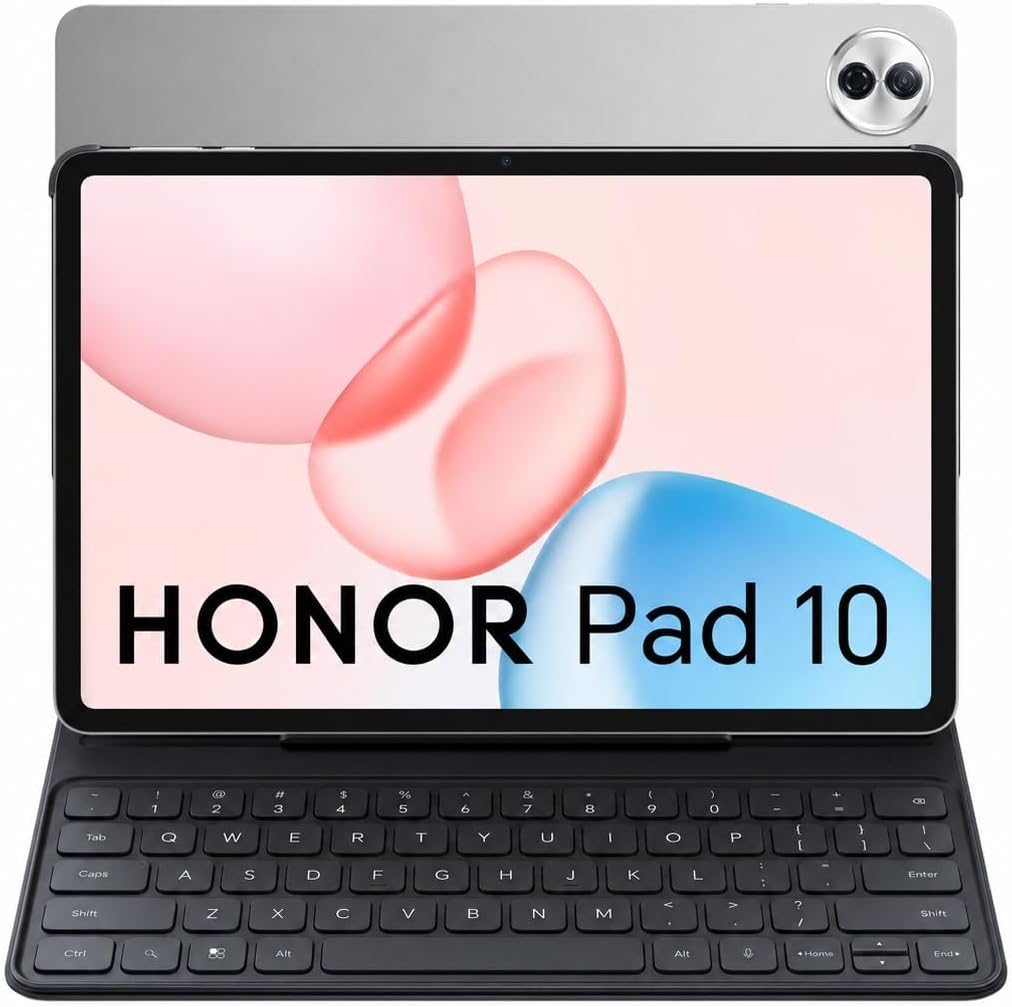 HONOR Pad 10 12.1 Inch Wi-Fi Tablet 8GB RAM 256GB ROM Gray Bundle with Free Keyboard Case & Honor Choice Pencil - UAE Version