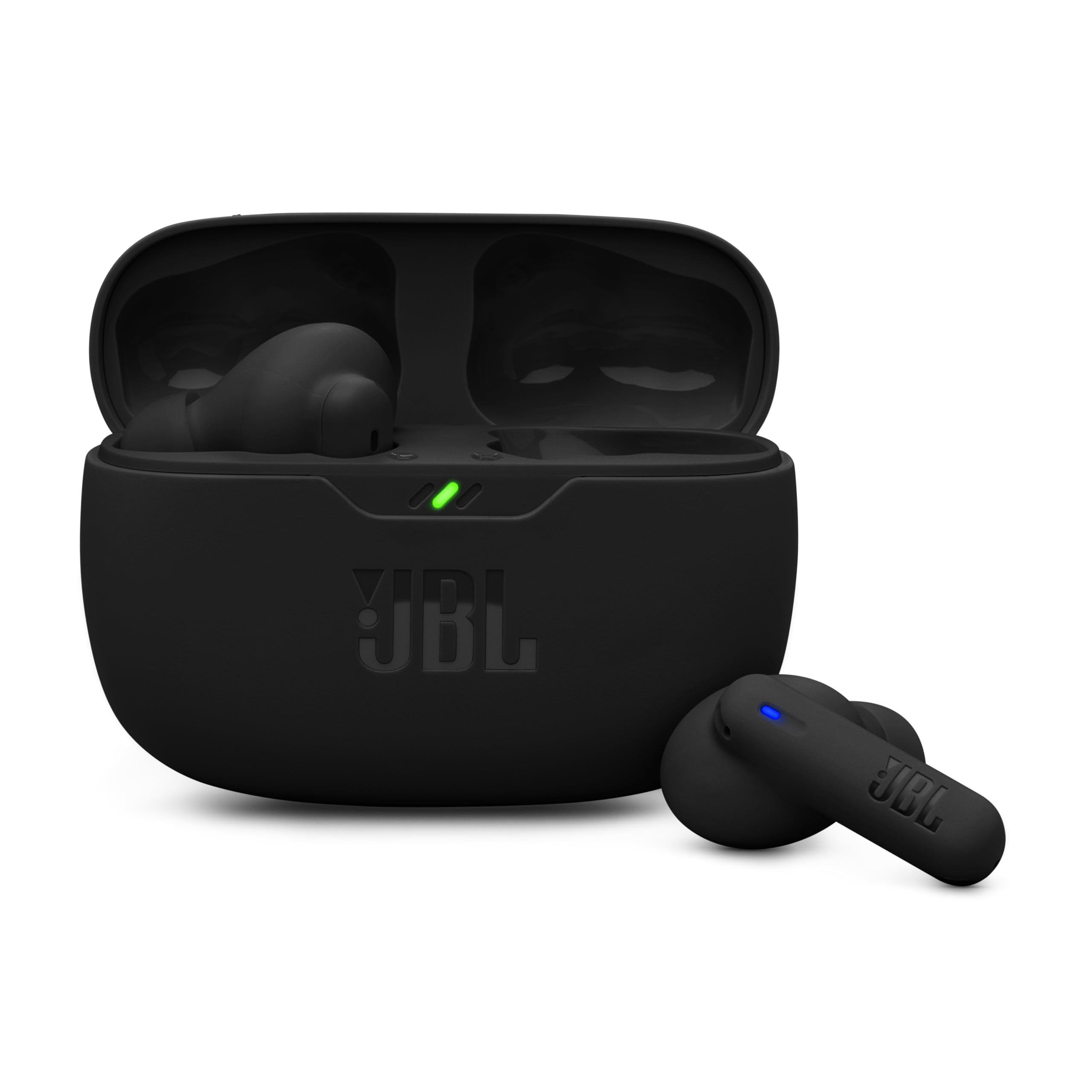 JBL Wave Beam 2 Adaptive Noise Cancelling with Smart Ambient True Wireless Earbuds, Deep Bass, Comfort Fit, 40H Battery, Hands-Free + VoiceAware, Water and Dust Resistant - JBLWBEAM2BLU, Blue