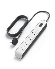 Belkin 6 Way/6 Plug Surge Protection Strip With 2 Meters Cord Length - Heavy Duty Electrical Extension Socket
