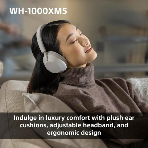 Sony WH 1000XM5 Noise Cancelling Wireless Headphones 30 hours battery life Over ear style Optimised for Alexa and the Google Assistant with built in mic for phone calls Black, One Size