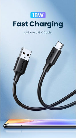 Ugreen cable USB to USB cable Type C 2 A 1m black US287