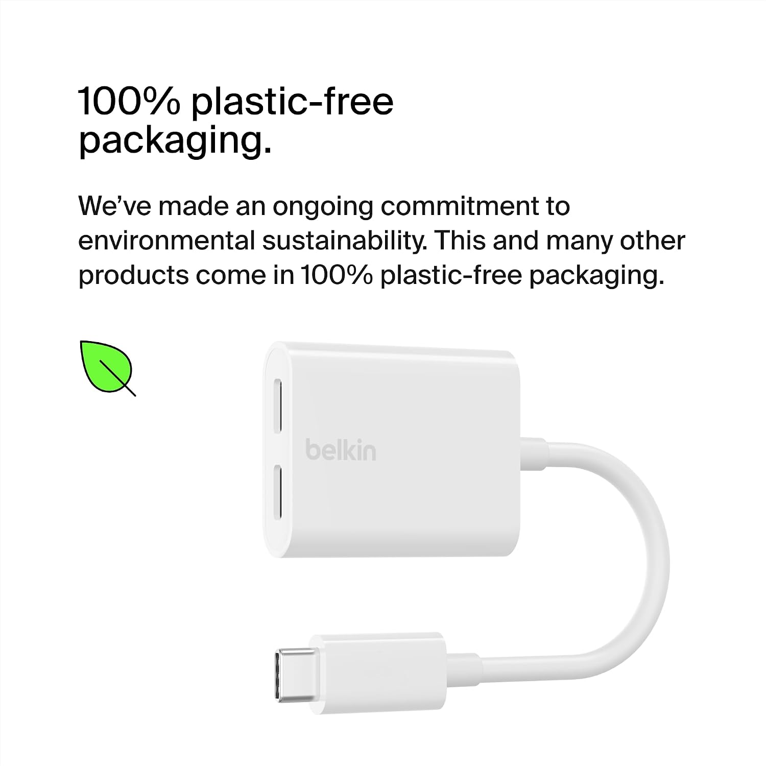 Belkin RockStar USB-C Audio + Charge Adapter, Headphone Adapter w/ USB-C 60W Power Delivery Fast Charging for iPhone 16, iPad Pro, Galaxy, Note, Google Pixel, LG, Sony, OnePlus, and More - White