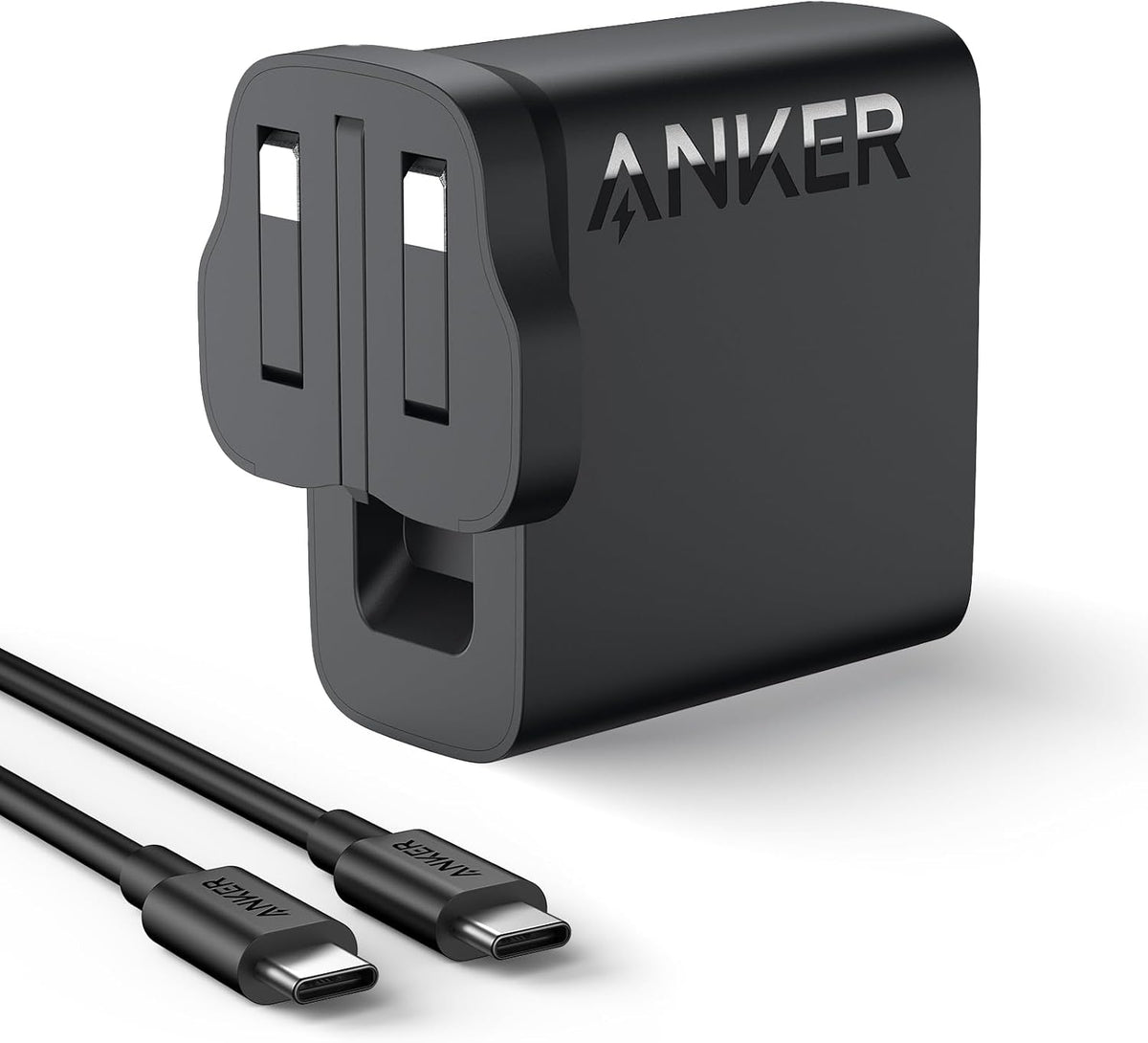 Anker Mac Book Pro 100W USB C Charger, Compact and Foldable Fast Charger for MacBook Series,iPhone,Samsung S26/ S25/S24,iPad Pro,and All USB C Devices,5 ft C to C Cable Included