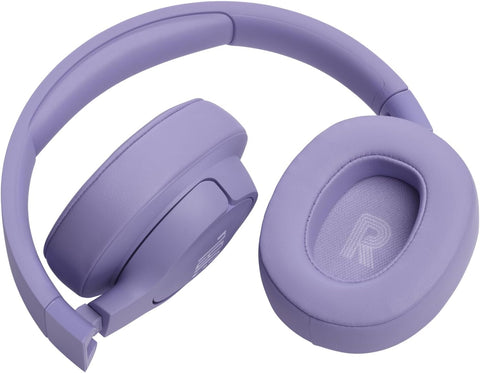 JBL Tune 720BT Wireless Over-Ear Headphones, Pure Bass Sound, Bluetooth 5.3, 76H Battery, Hands-Free Call, Multi-Point Connection, Foldable, Detachable Audio Cable - Blue, JBLT720BTBLU, Standard