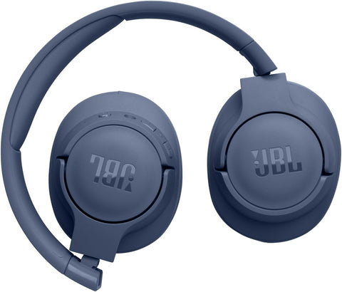 JBL Tune 720BT Wireless Over-Ear Headphones, Pure Bass Sound, Bluetooth 5.3, 76H Battery, Hands-Free Call, Multi-Point Connection, Foldable, Detachable Audio Cable - White, JBLT720BTWHT