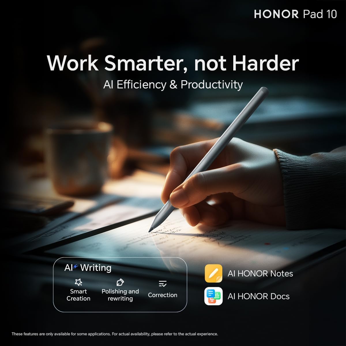 HONOR Pad 10 12.1 Inch Wi-Fi Tablet 8GB RAM 256GB ROM Gray Bundle with Free Keyboard Case & Honor Choice Pencil - UAE Version