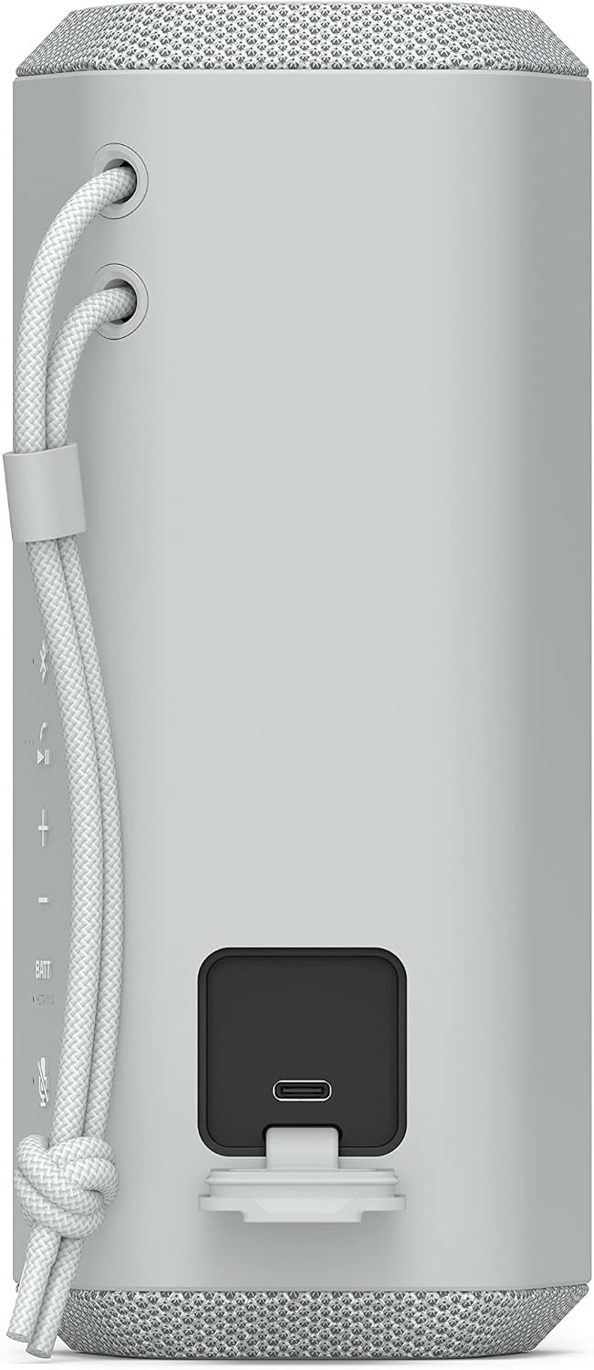 Sony SRS XE200 X Series Wireless Ultra Portable Bluetooth Speaker, IP67 Waterproof, Dustproof and Shockproof with 16 Hour Battery and Easy to Carry Strap, Light Gray New, SRSXE200/H
