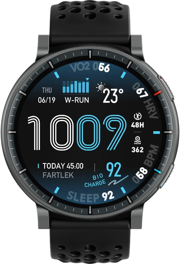 Amazfit Active Max Smartwatch 1.5" AMOLED, 25 Days Battery, Offline Maps, NFC, GPS, 4GB Memory, 170+ Sports Modes, 5 ATM Waterproof, Heart Rate and Sleep Monitoring - For Android & iPhone