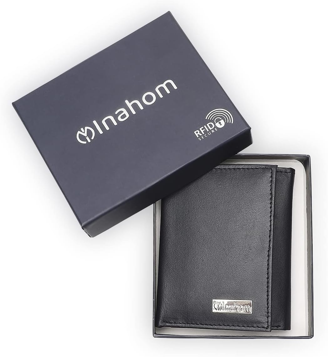 Tri-Fold Organised Wallet Flat Nappa Genuine and Smooth Leather Upper IM2021XDA0006-400-Navy Blue