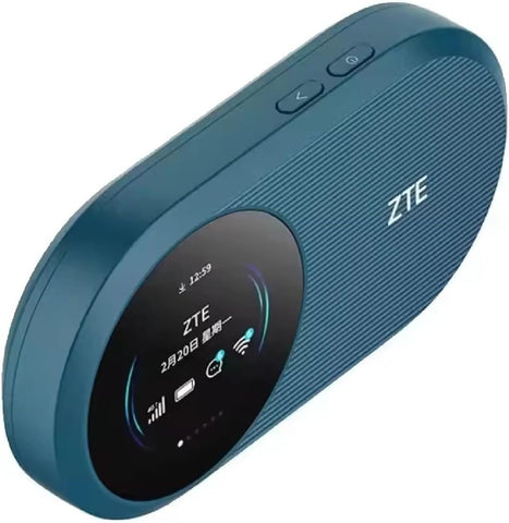 ZTE Wireless Mobile Wi-FI Router Pro U10S Pro,WiFi 6 Up to 287Mbps,3000mAh Unlock 4G LTE Pocket WiFi Router With Sim Card Slot And Type C Port-Blue