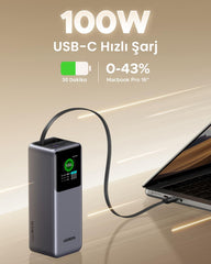 UGREEN Power Bank 20000 MAH PD 165W with Retractable Type C
