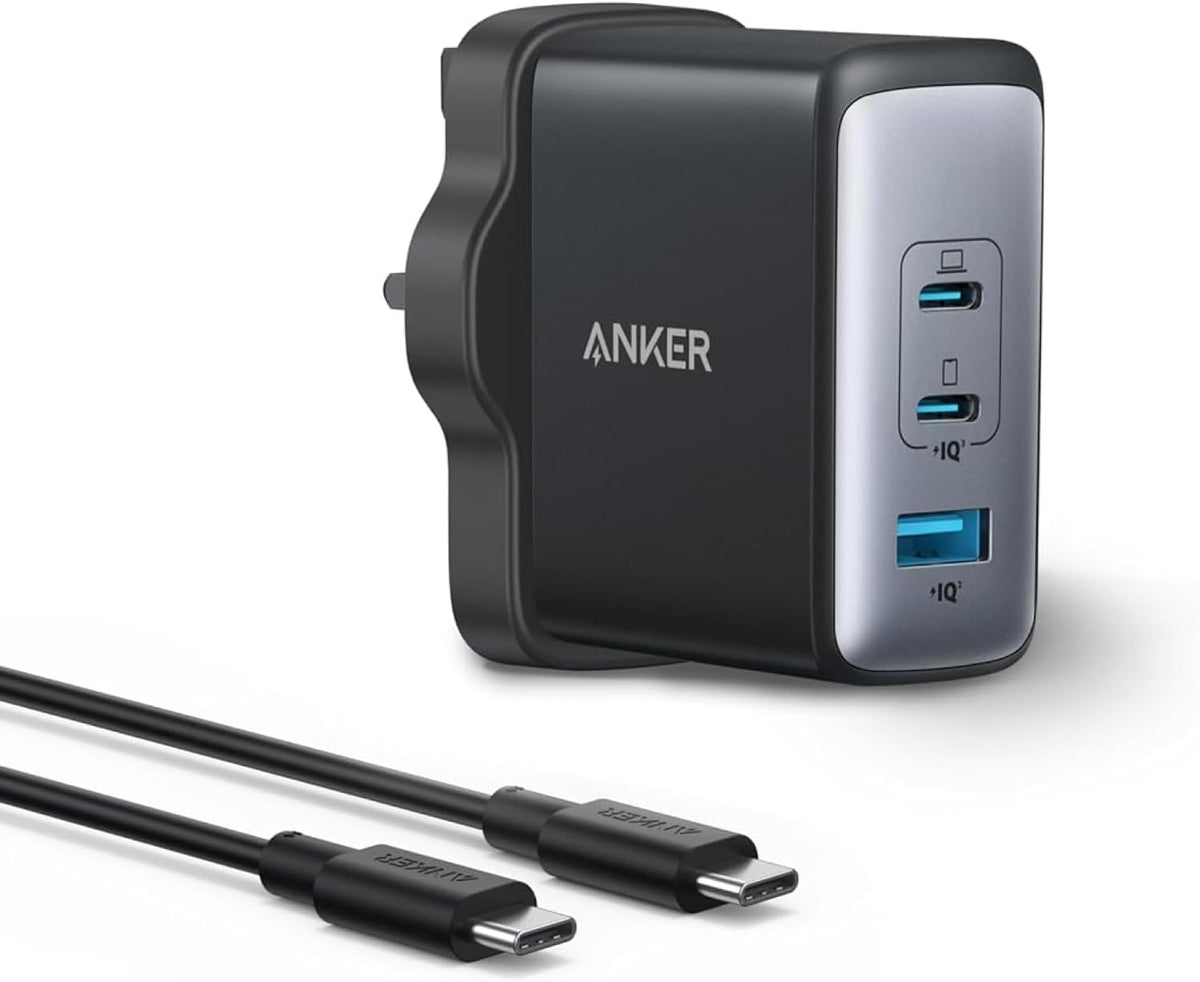 USB C Plug, Anker 100W USB C Charger, 736 Charger (Nano II), 3-Port Fast Compact Wall Charger for MacBook Pro/Air, Google Pixelbook, ThinkPad, Dell XPS, iPad Pro, Galaxy S26 Series, iPhone17/16/15