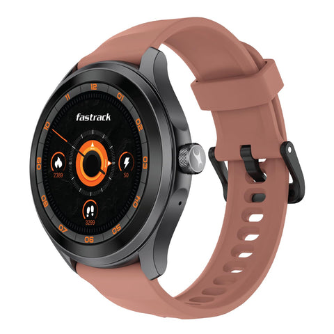 Fastrack VOX Neo Smart Watch with 1.91” Curved TFT Display, Rotary Crown, Offline Voice Commands,To-Do list, BT Calling, 24/7 Health Suite, SpO2, HRM, Sleep Tracking, IP68 Water Resistant - Onyx Black
