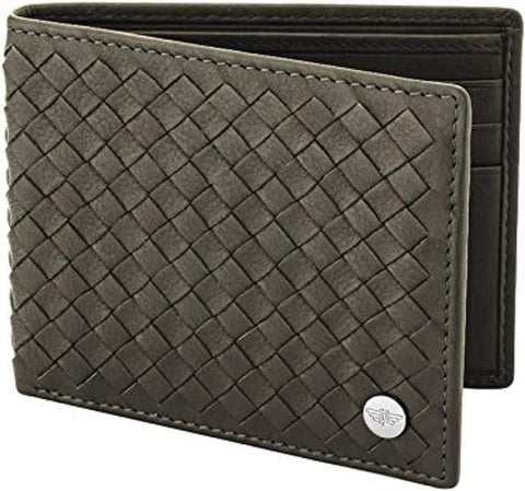 Police Men's Weaved Leather Wallet - PA40112WLBL, Blue