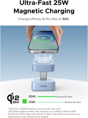 UGREEN 2-in-1 Magnetic 25W Wireless Charger Gray