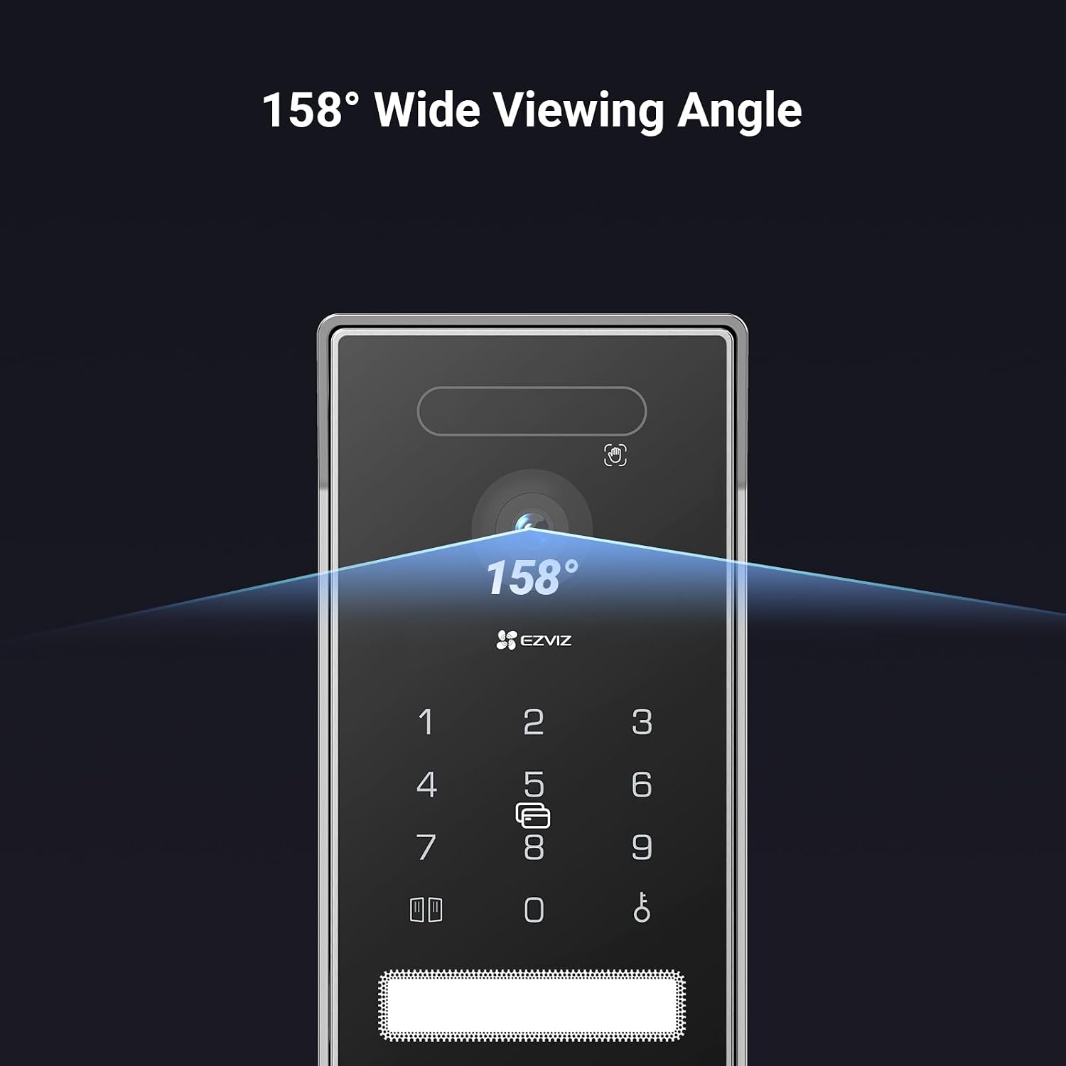 EZVIZ 4K Connected Video Intercom Doorphone with 8 Inch Touch Monitor, Indoor, Palm/Face Recognition, Remote Unlock, 2 Wires, Human Detection, RFID Option, Waterproof, Dual-Band WiFi, HP7 Pro
