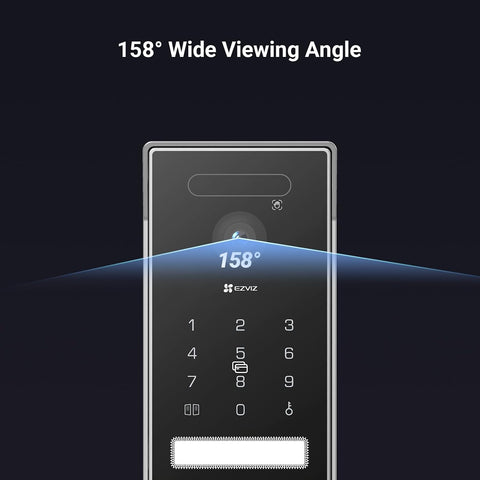EZVIZ 4K Connected Video Intercom Doorphone with 8 Inch Touch Monitor, Indoor, Palm/Face Recognition, Remote Unlock, 2 Wires, Human Detection, RFID Option, Waterproof, Dual-Band WiFi, HP7 Pro